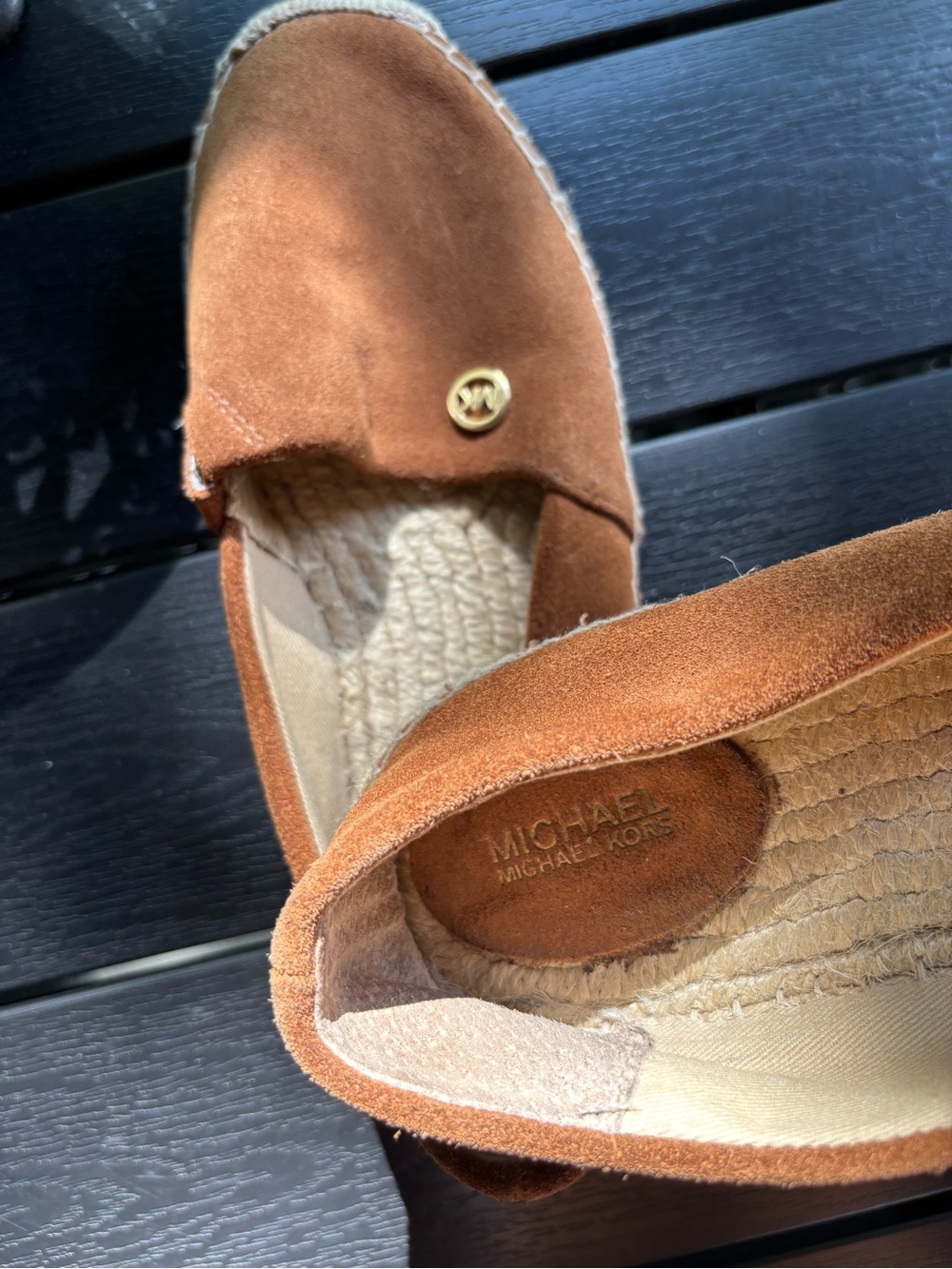 MICHAEL Michael Kors Chestnut Suede Espadrille Loafers - Picture 4 of 10